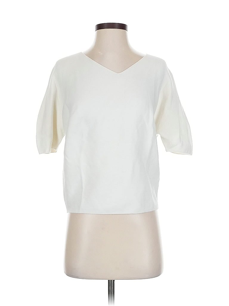 Pre-owned Julia Jordan Cardigan Sweater In White