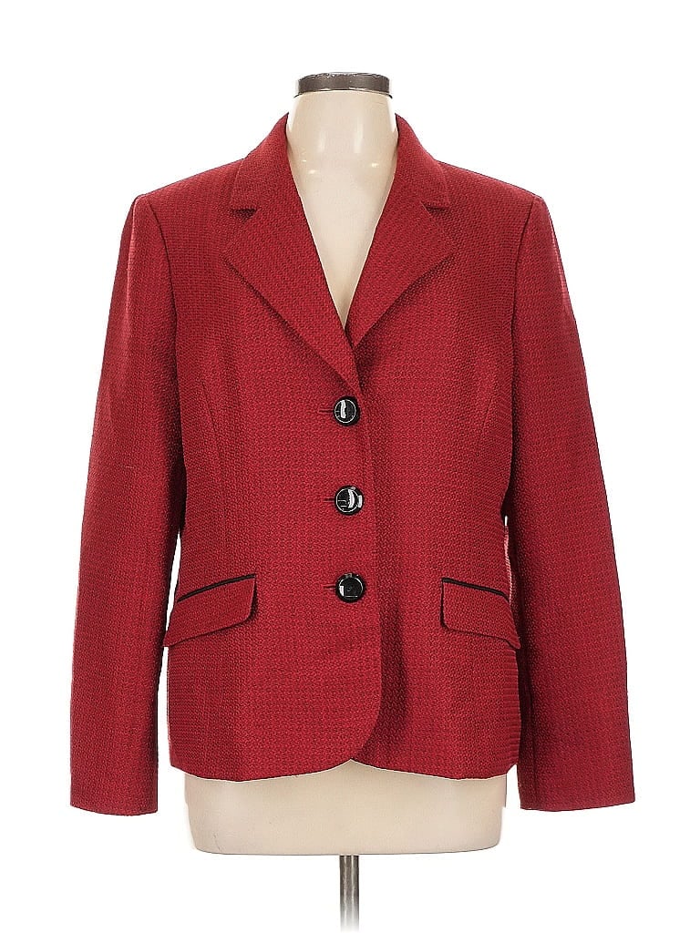 Pre-owned Le Suit Blazer Jacket In Red