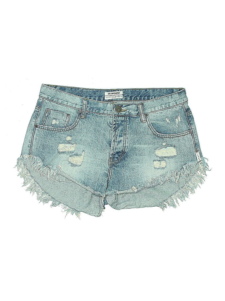 Pre-owned One X Oneteaspoon Denim Shorts In Blue