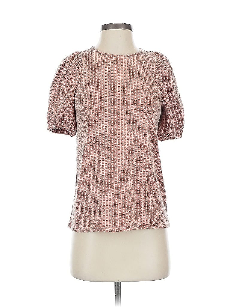 Pre-owned Madewell Short Sleeve Blouse In Pink