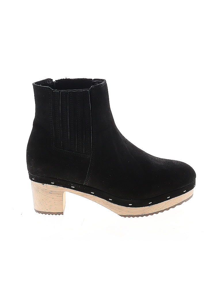 Pre-owned Ann Taylor Loft Ankle Boots In Black