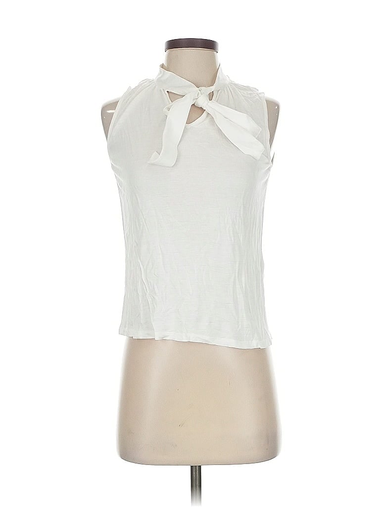 Pre-owned Banana Republic Sleeveless Blouse In White