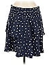 Maison Jules 100% Polyester Polka Dots Blue Casual Skirt Size M - photo 2