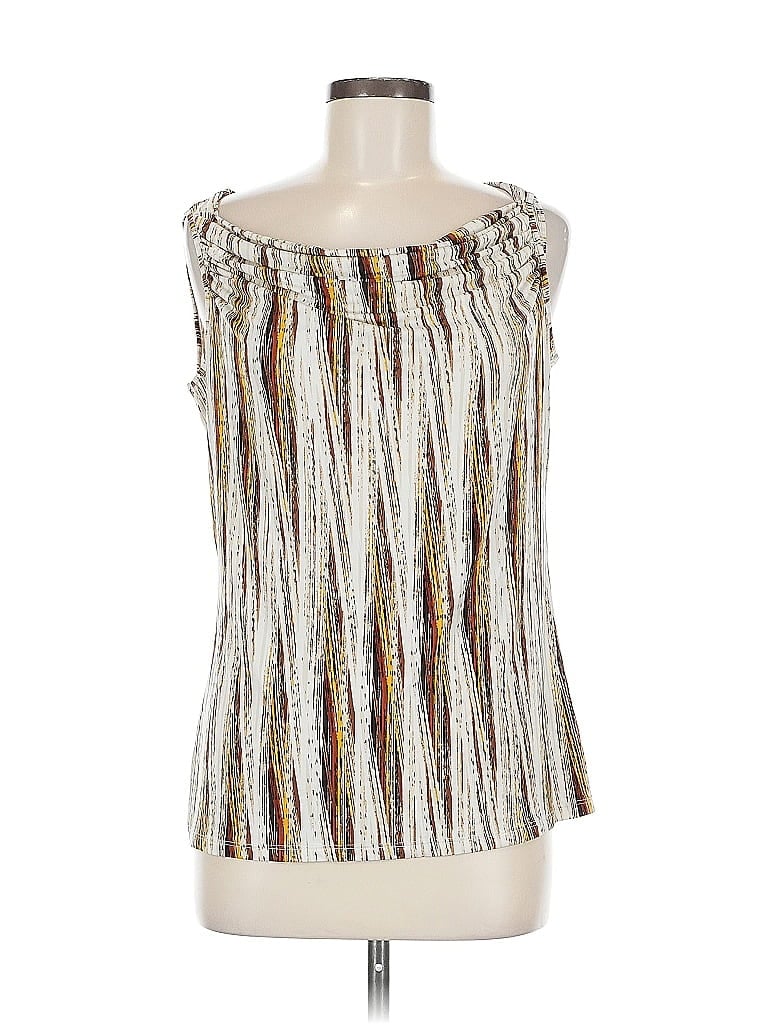 Pre-owned Worthington Sleeveless Blouse In White