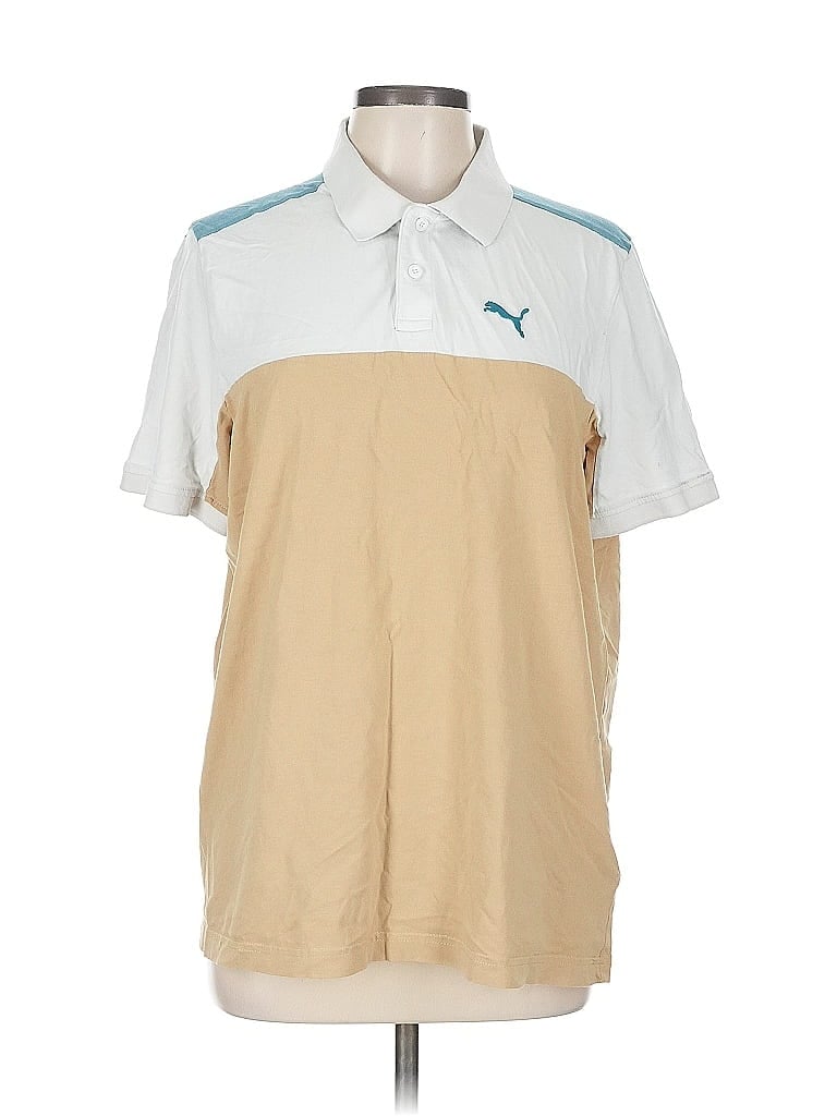 Pre-owned Puma Short Sleeve Polo Shirt In Brown