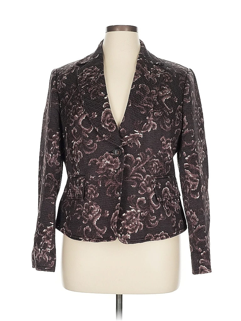 Pre-owned Linda Allard Ellen Tracy Blazer Jacket In Brown