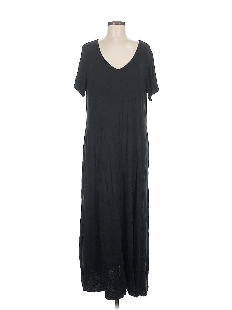 Pre-owned Belle By Kim Gravel Casual Dress In Black