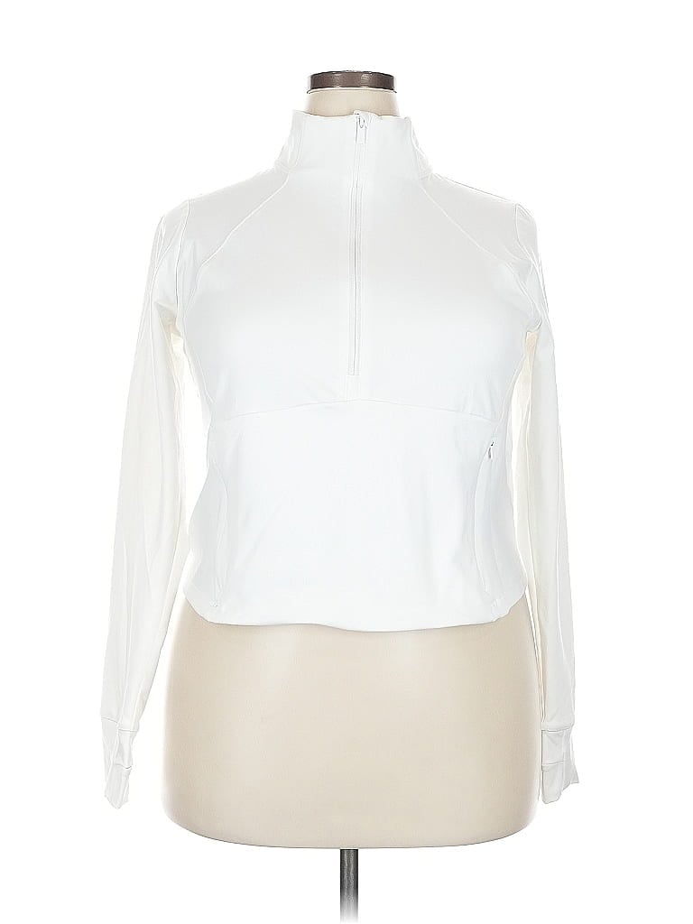 Pre-owned All In Motion Cardigan Sweater In White