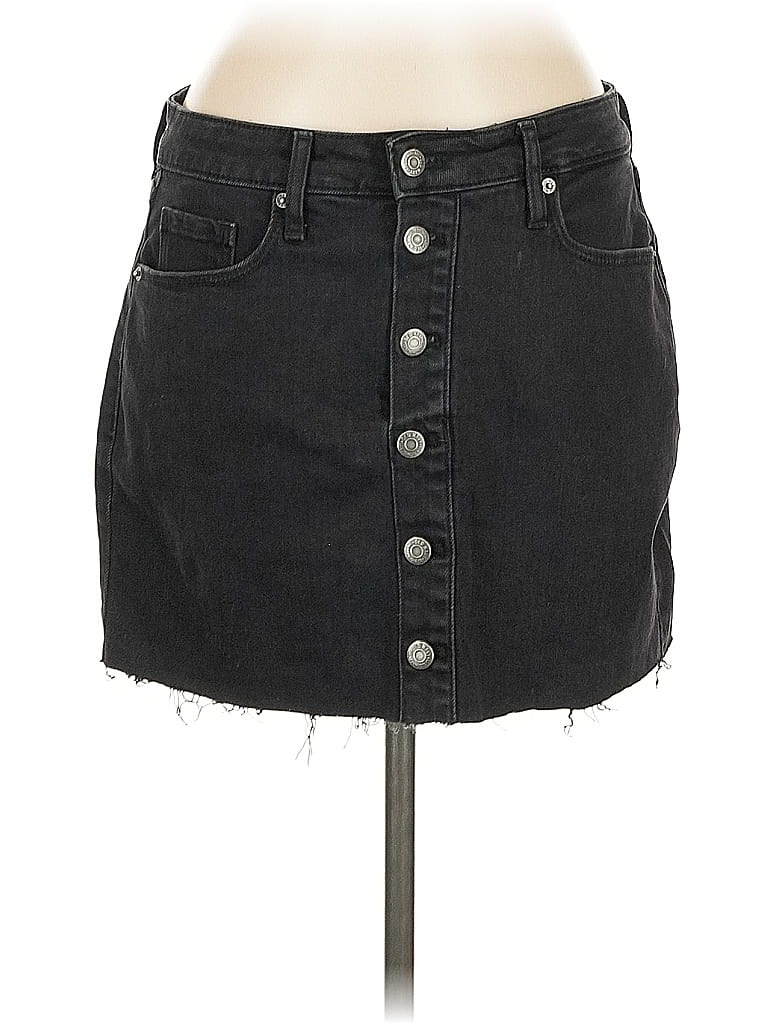 Pre-owned Old Navy Denim Skirt In Black