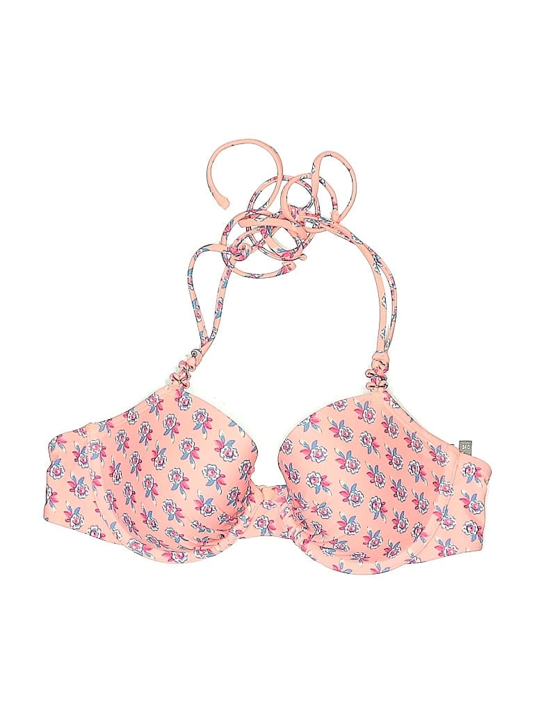 Pre-owned Aerie Swimsuit Top Pink Print Pattern Swimwear