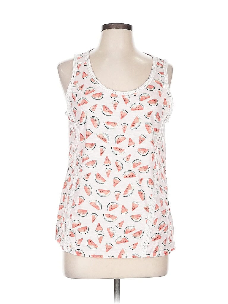 Pre-owned Juniper + Lime Tank Top White Halter Neckline Tops