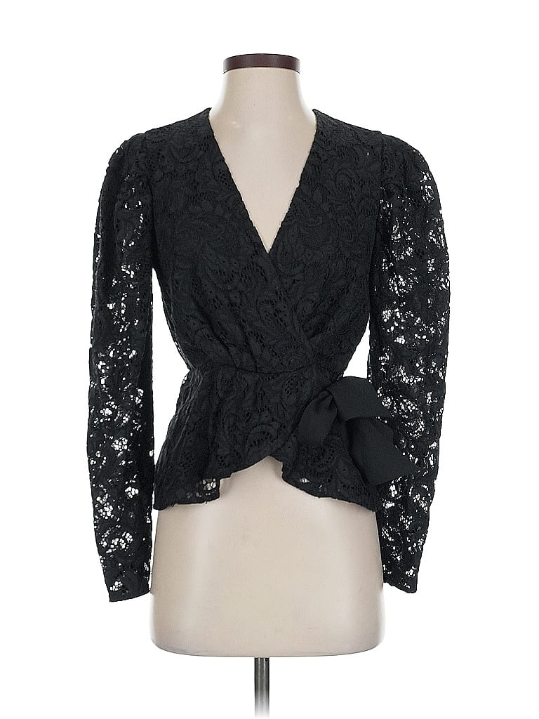 Pre-owned Express 3/4 Sleeve Blouse In Black