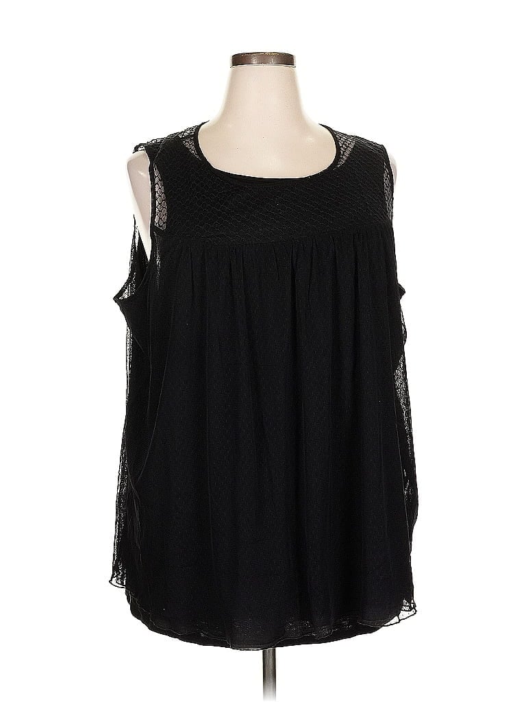 Pre-owned Laurie Felt Sleeveless Blouse In Black