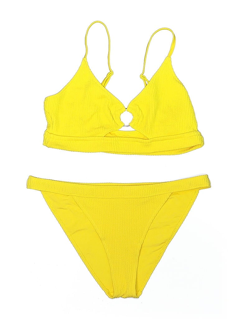 Pre-owned Aerie Two Piece Swimsuit In Yellow