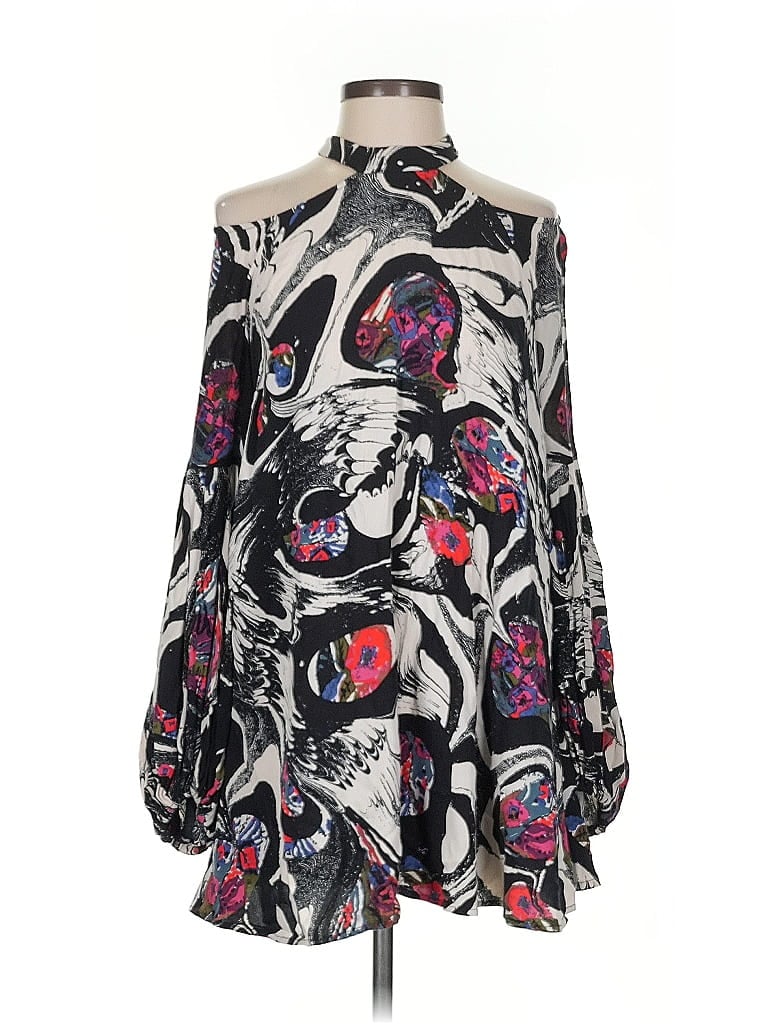 Pre-owned Free People Long Sleeve Blouse In Silver