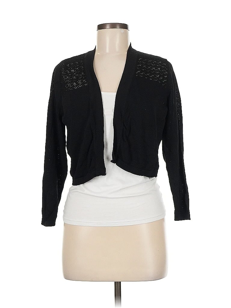 Pre-owned Calvin Klein Cardigan Sweater In Black