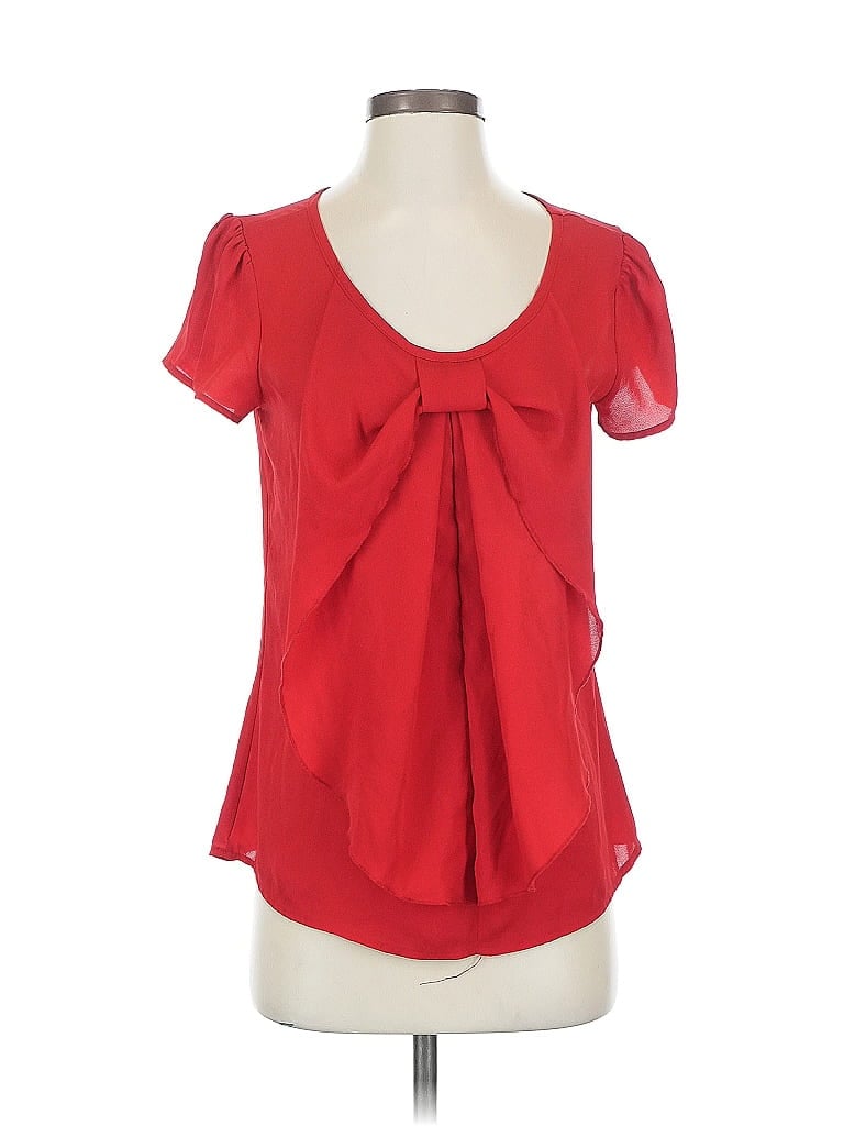 Pre-owned Assorted Brands Short Sleeve Blouse In Red