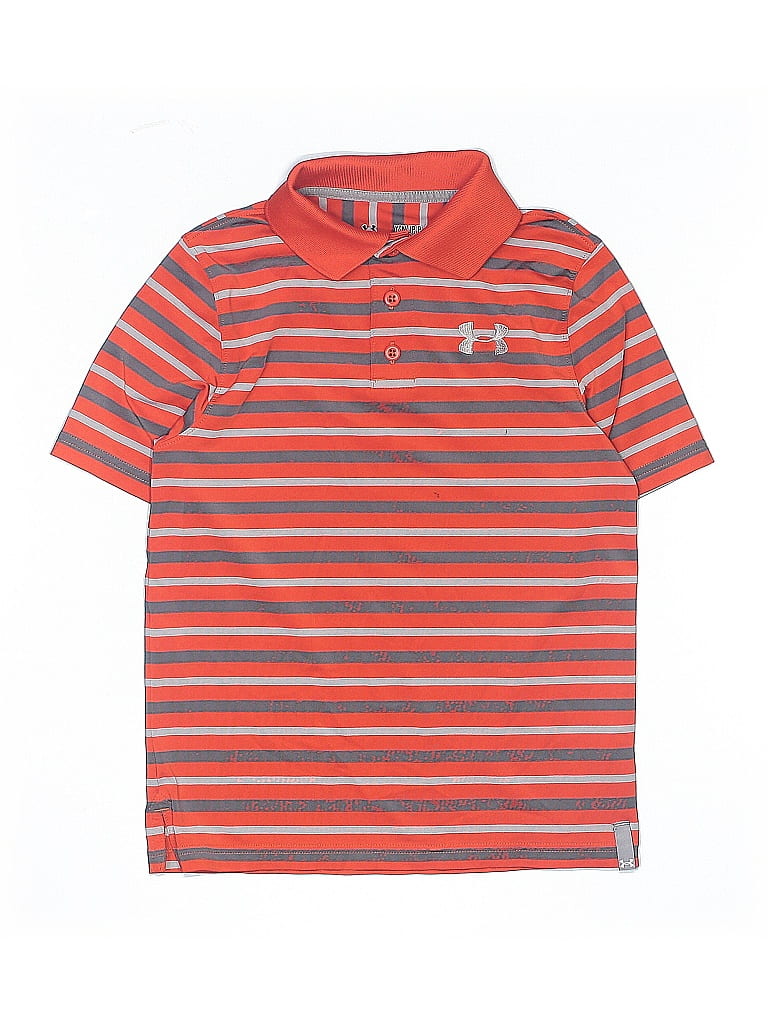 Click to view more detailed imagery on our partner's website Pre-owned Under Armour Kids' Short Sleeve Polo Shirt In Red