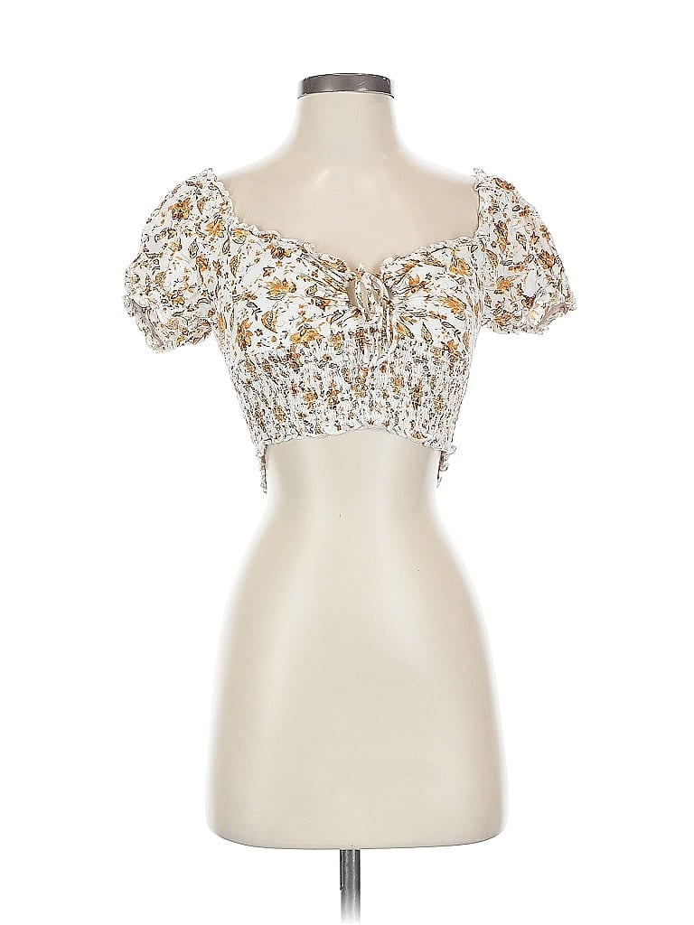 SKYLAR + MADISON Pre-owned Short Sleeve Blouse In White