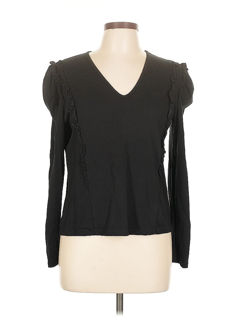 Pre-owned Generation Love Long Sleeve Top Black Sweetheart Neckline Tops