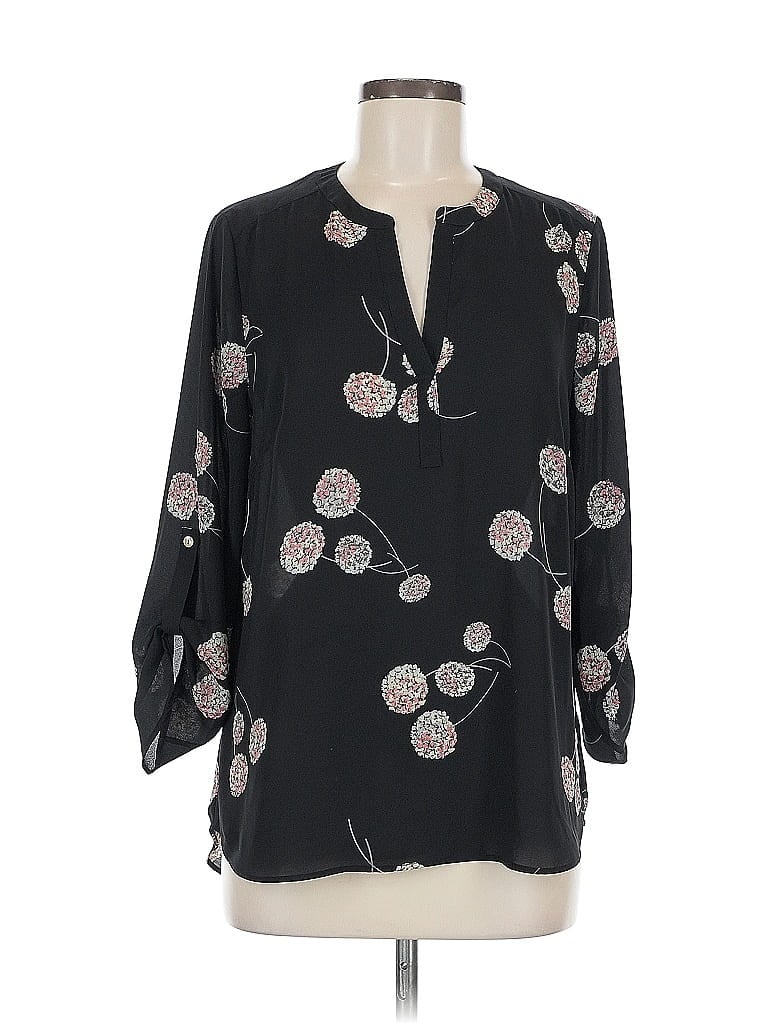 Pre-owned Daniel Rainn 3/4 Sleeve Blouse In Black