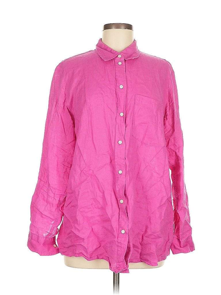 Pre-owned Gap Long Sleeve Button Down Shirt In Pink