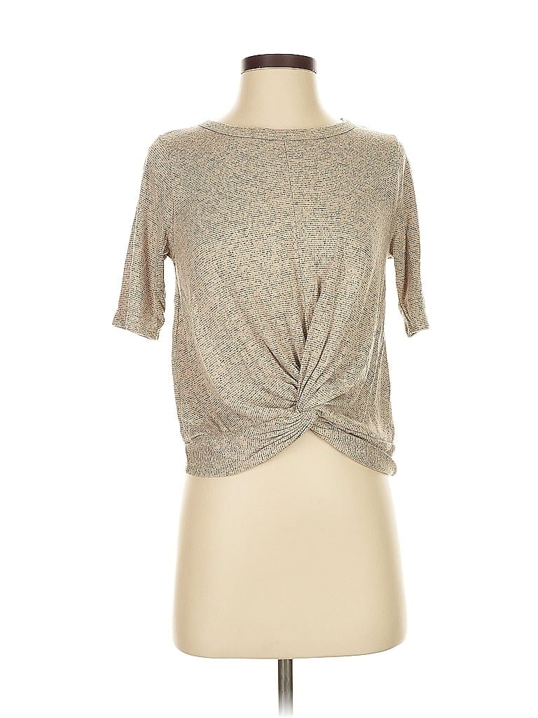 Pre-owned Caution To The Wind Short Sleeve T-shirt In Brown