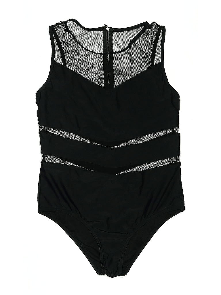 Pre-owned Assorted Brands One Piece Swimsuit In Black