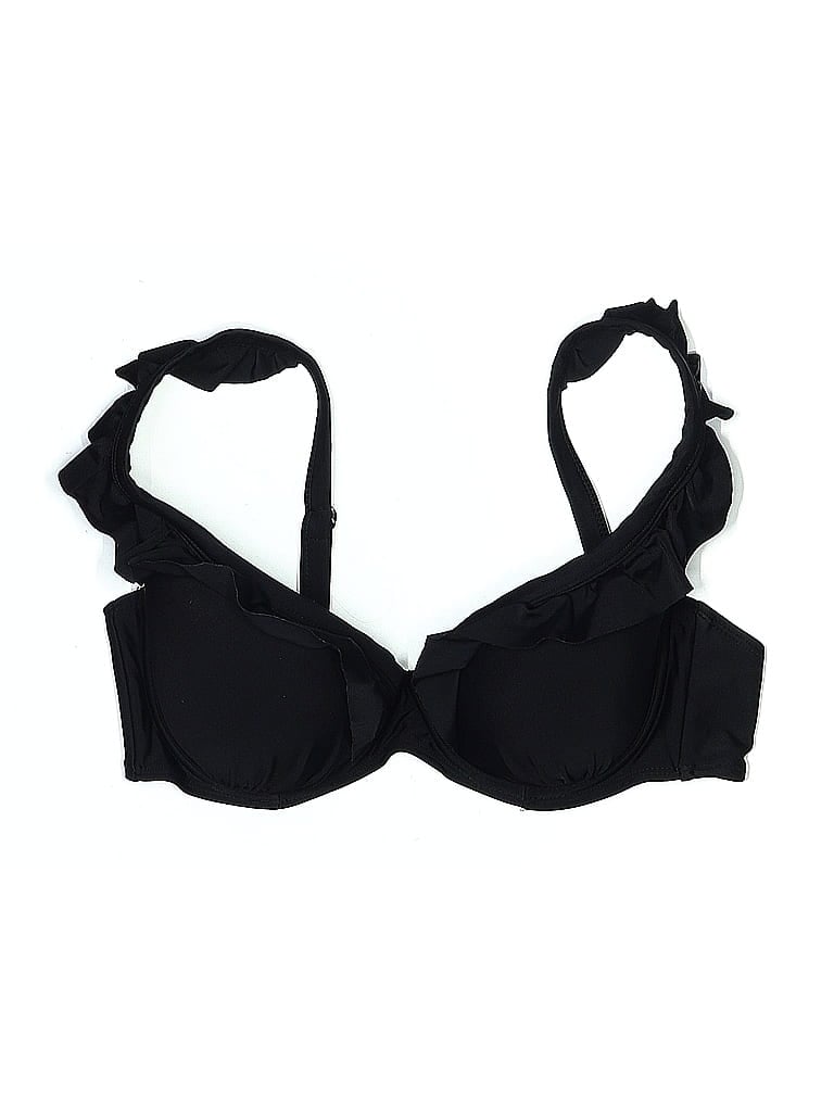 Click to view more detailed imagery on our partner's website Pre-owned Ivory Rose Swimsuit Top Black Swimwear