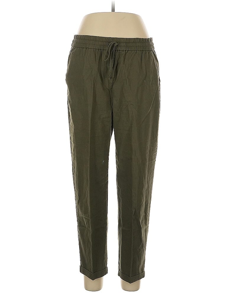 Pre-owned J.crew Factory Store Linen Pants In Green