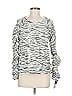Chaser Animal Print White Pullover Sweater Size M - photo 1