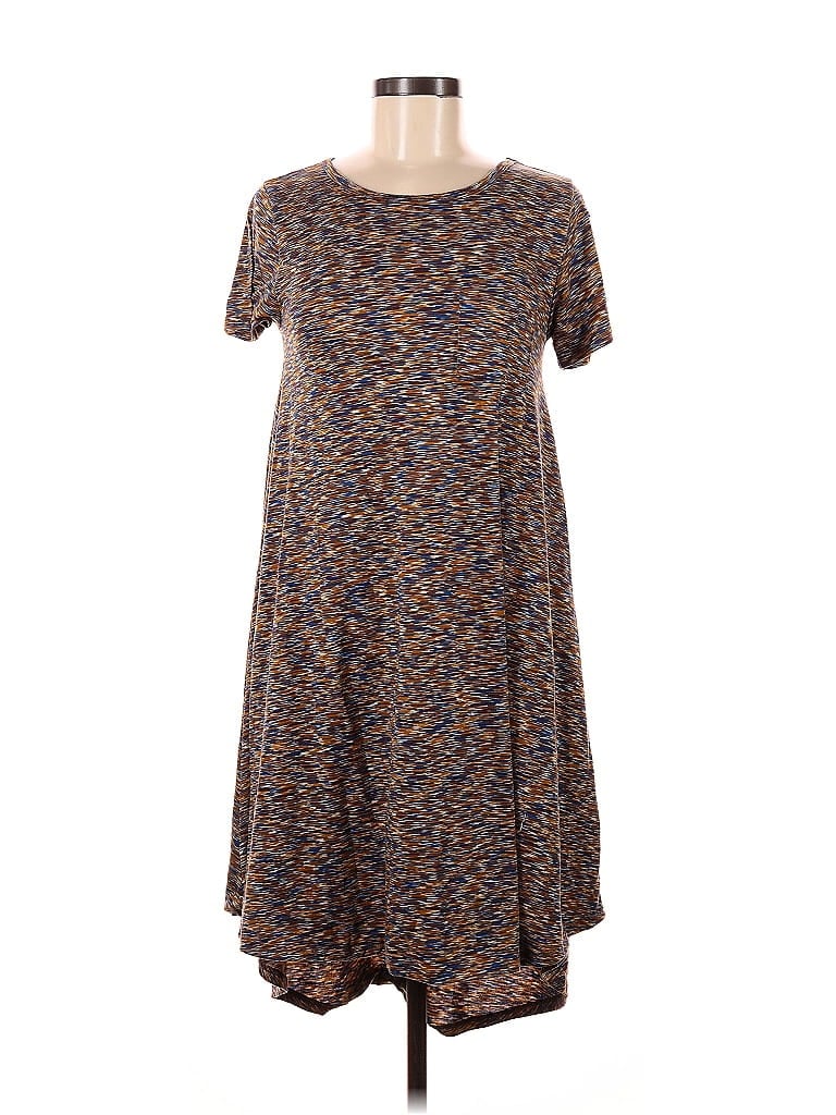Pre-owned Lularoe Casual Dress In Brown