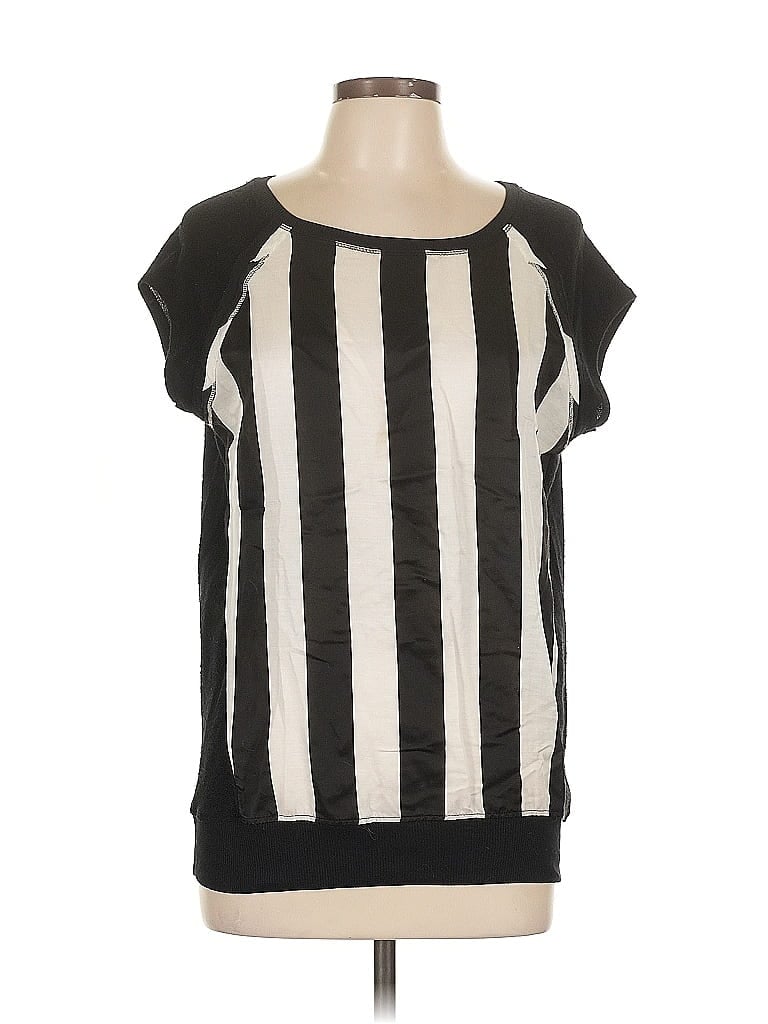 Click to view more detailed imagery on our partner's website Pre-owned Trafaluc By Zara Short Sleeve Top Black Boatneck Tops