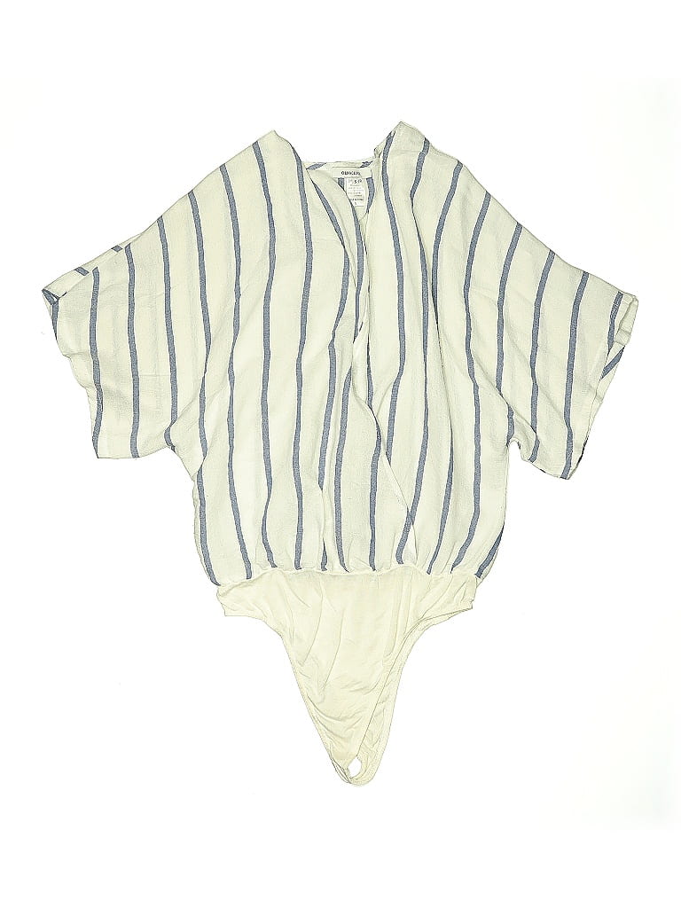 Pre-owned Olivaceous Bodysuit In White