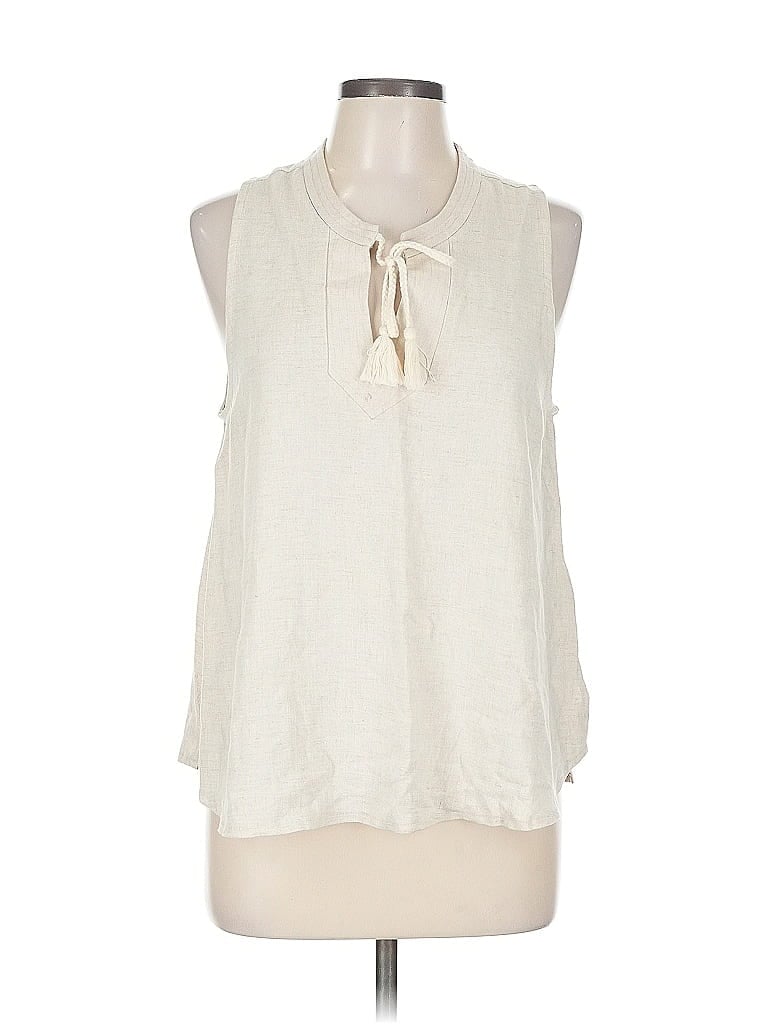 Pre-owned Splendid Sleeveless Blouse In White