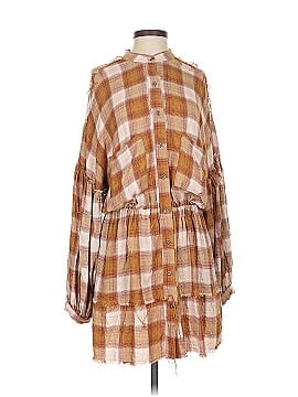 free people brown plaid dress Free People Lucinda Plaid Midi Dress