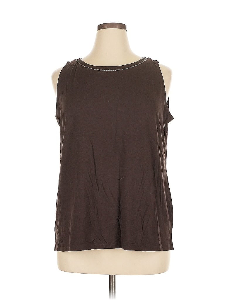 Pre-owned Chico's Sleeveless T-shirt In Brown