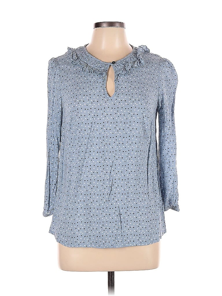 Pre-owned Boden Kids' Long Sleeve Polo Shirt In Blue