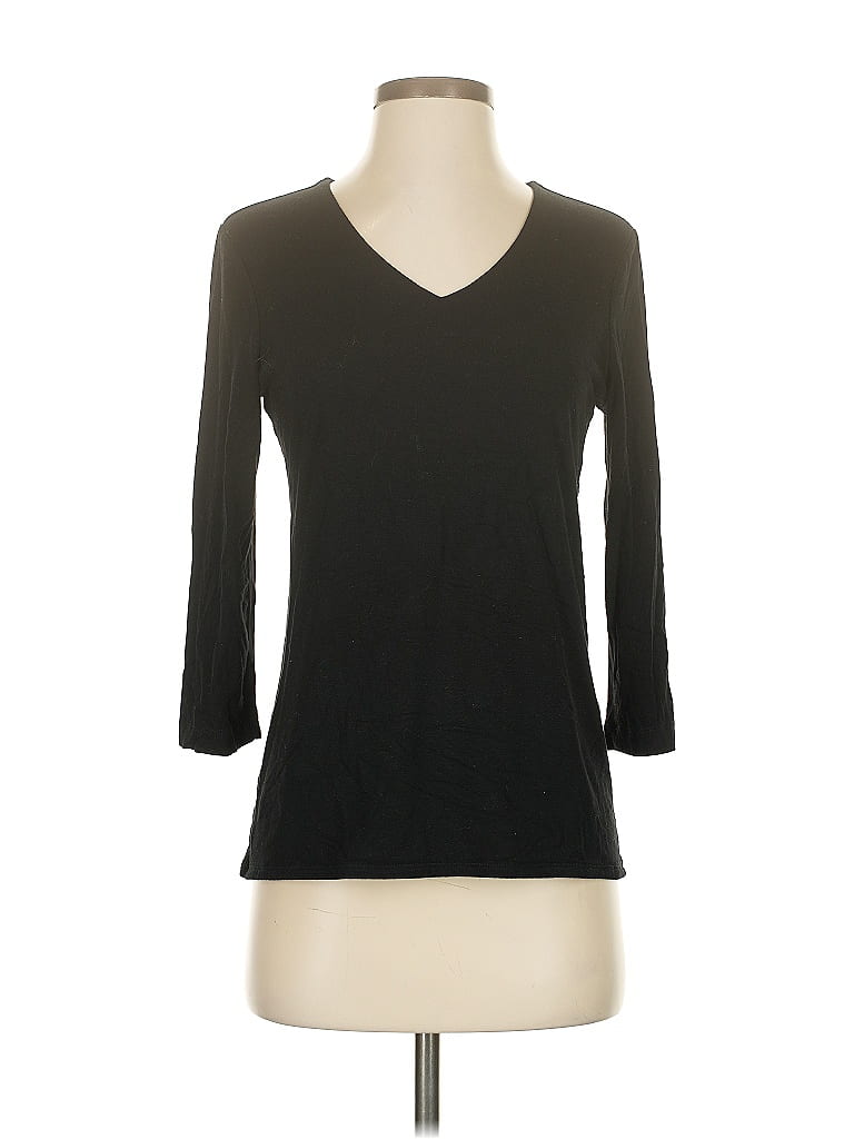 Click to view more detailed imagery on our partner's website Pre-owned Chico's 3/4 Sleeve T-shirt In Black