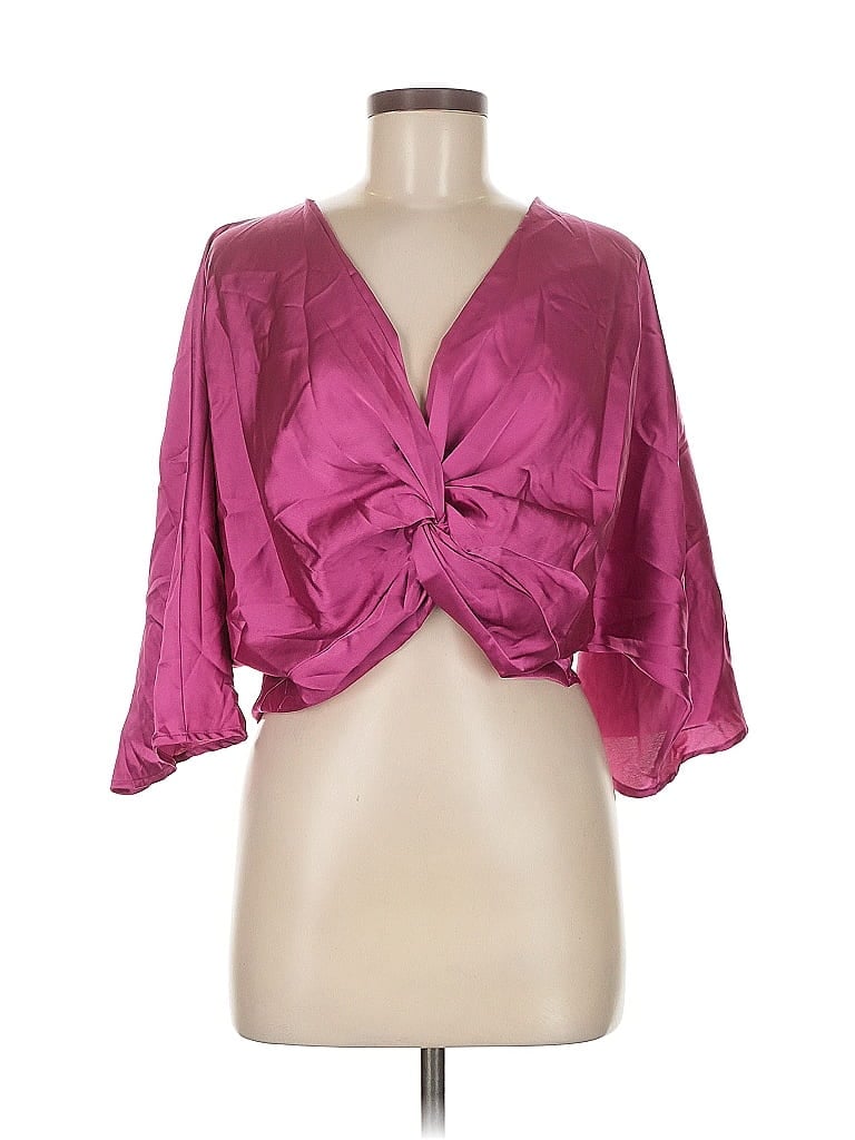 Pre-owned Renee C 3/4 Sleeve Blouse In Pink