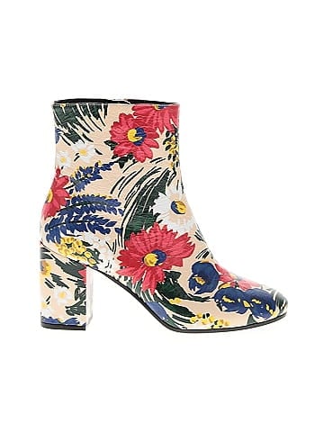 Balenciaga Floral Leather Boots (view 1)