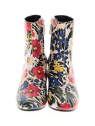 Balenciaga Floral Leather Boots (view 2)