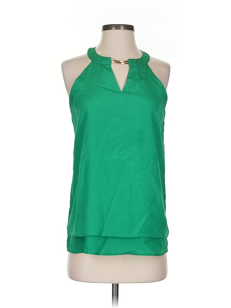 Pre-owned The Limited Outlet Sleeveless Blouse In Green