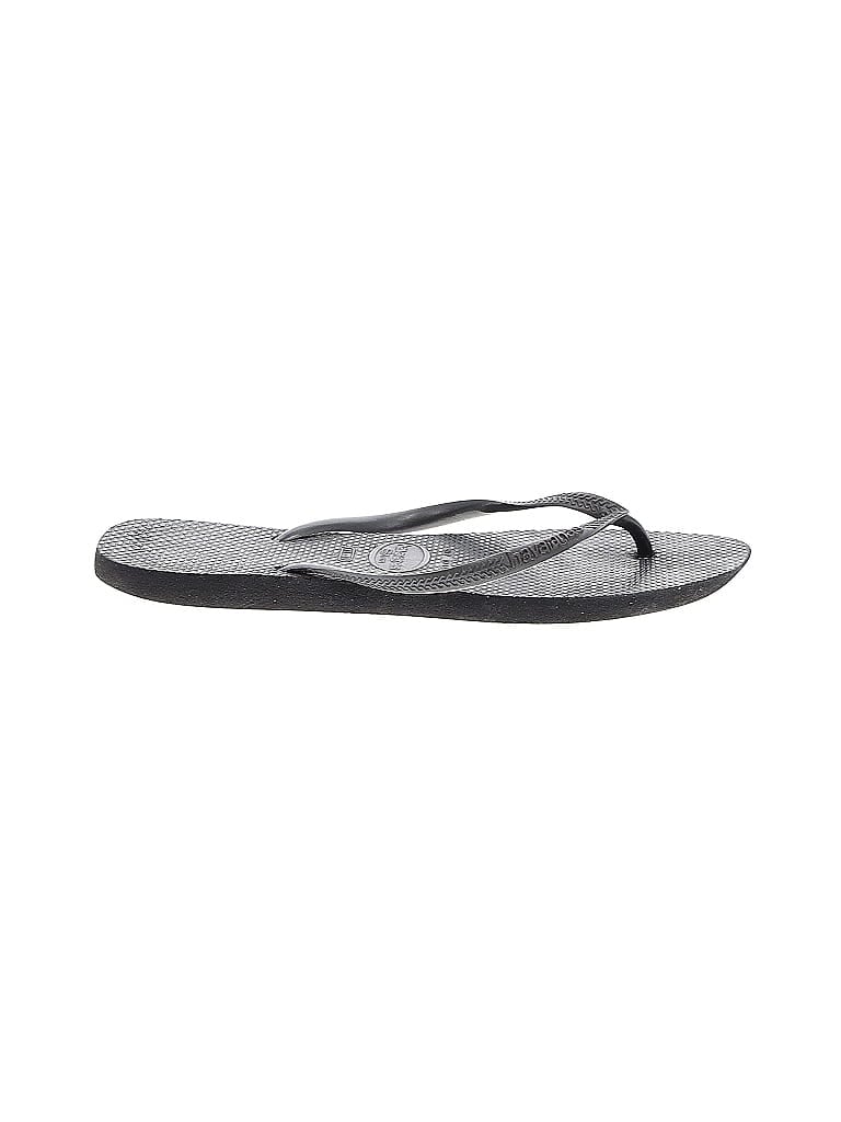 Pre-owned Havaianas Flip Flops In Black