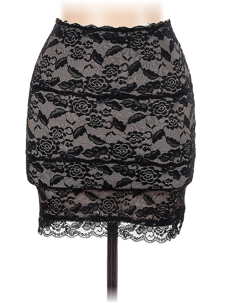 Pre-owned Black Fuchsia By Secret Lace Formal Skirt In Black