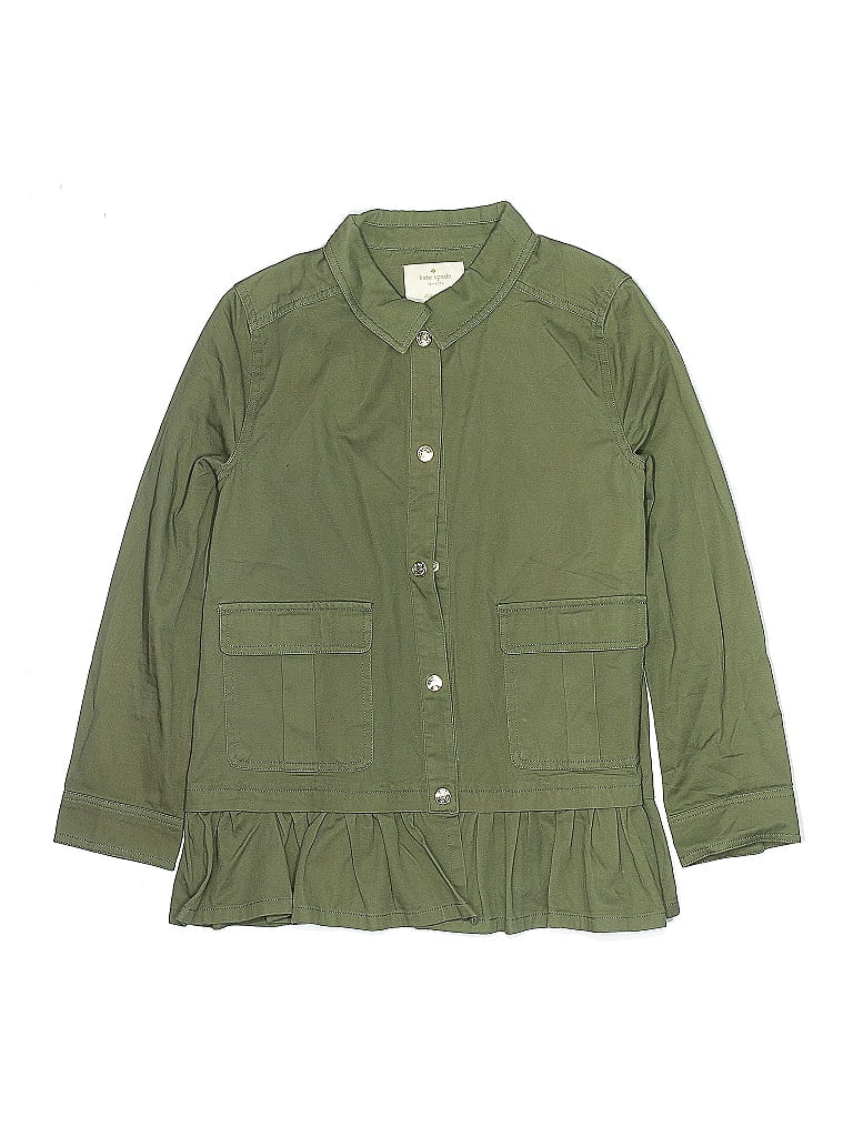Click to view more detailed imagery on our partner's website Pre-owned Kate Spade Kids' New York 3/4 Sleeve Button Down Shirt In Green