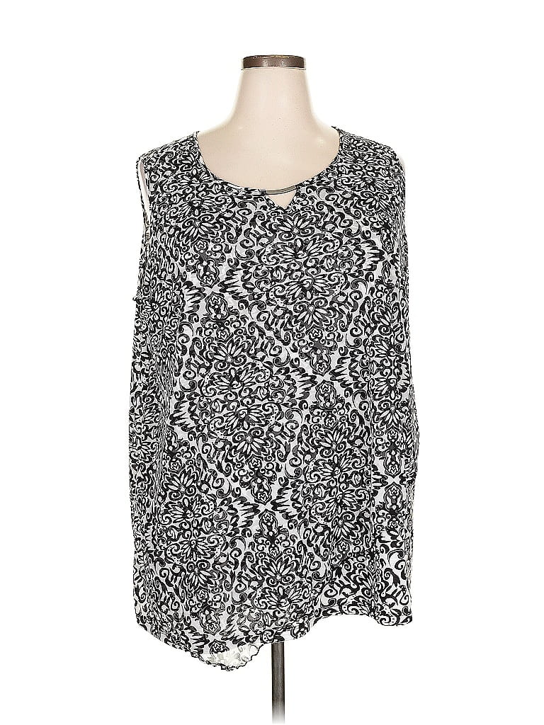 Click to view more detailed imagery on our partner's website Pre-owned Catherines Long Sleeve Blouse In Silver