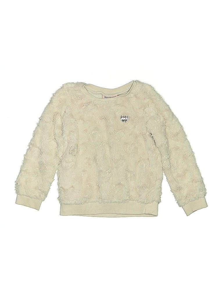 Pre-owned Juicy Couture Kids' Pullover Sweater In White