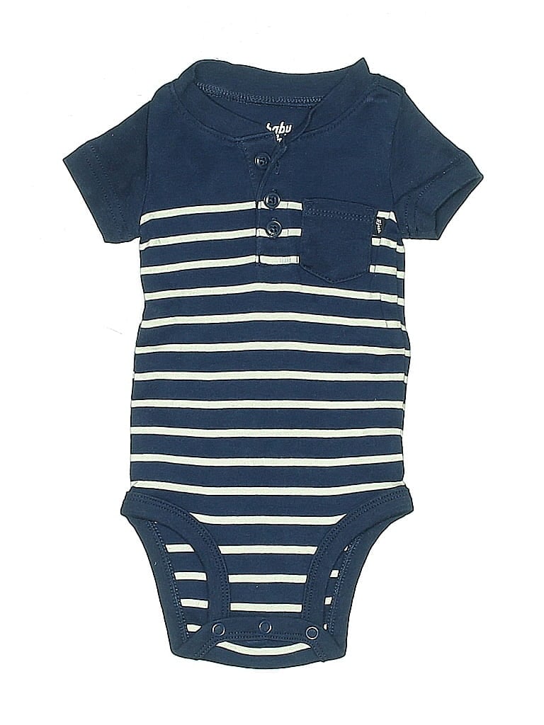 Pre-owned Baby B'gosh Babies' Short Sleeve Onesie In Blue