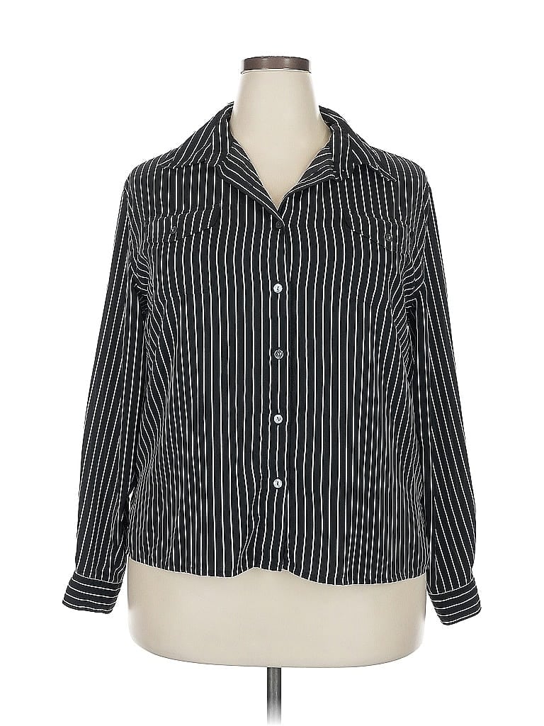 Click to view more detailed imagery on our partner's website Pre-owned Covington Outlet Long Sleeve Blouse In Black